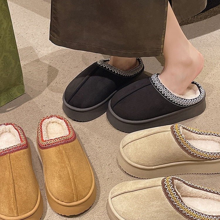Suede Cotton Slippers Women Autumn Winter - product type - NovaVisio