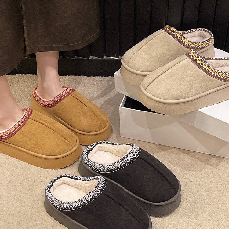Suede Cotton Slippers Women Autumn Winter - product type - NovaVisio