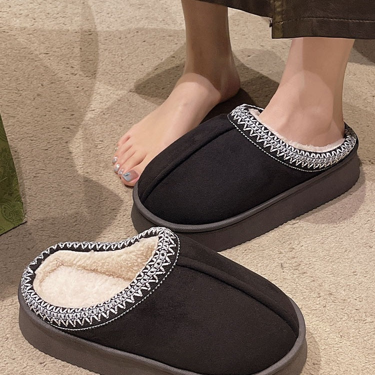 Suede Cotton Slippers Women Autumn Winter - product type - NovaVisio