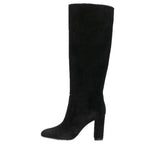 Suede Pleated High Heel Thick Heel Pointed Sleeve Boots - product type - NovaVisio