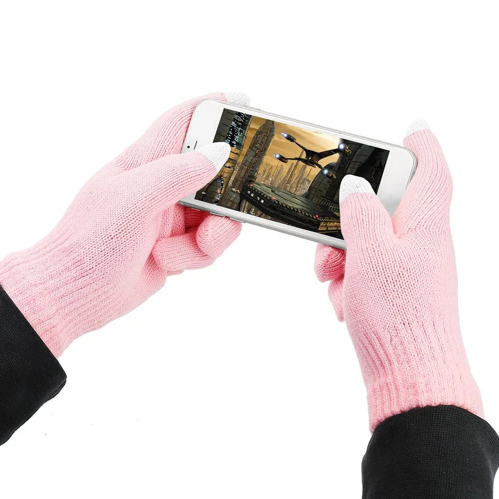 Touchscreen Winter Gloves - Windproof Thermal Knit Gloves for Cycling & Skiing - product type - NovaVisio