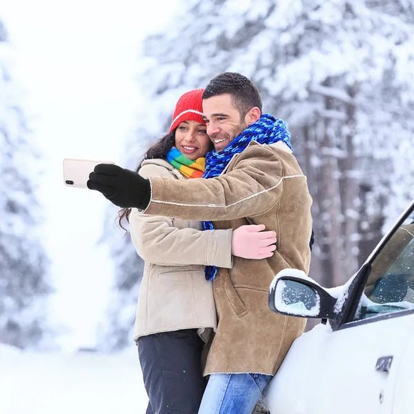 Touchscreen Winter Gloves - Windproof Thermal Knit Gloves for Cycling & Skiing - product type - NovaVisio