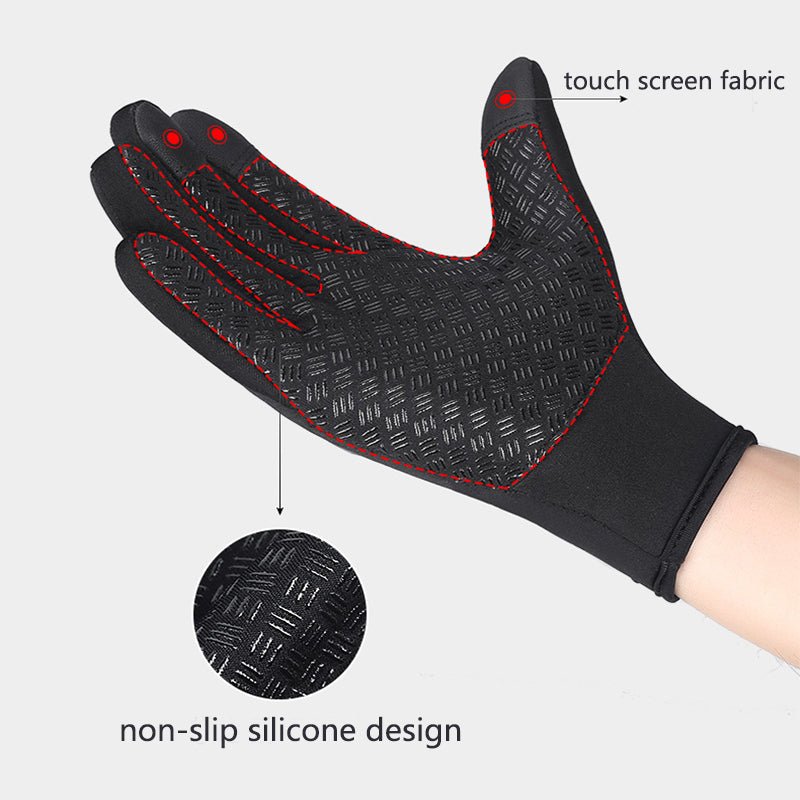 Waterproof Winter Gloves - Touchscreen Fleece - Lined Motorcycle & Sports Gloves - product type - NovaVisio