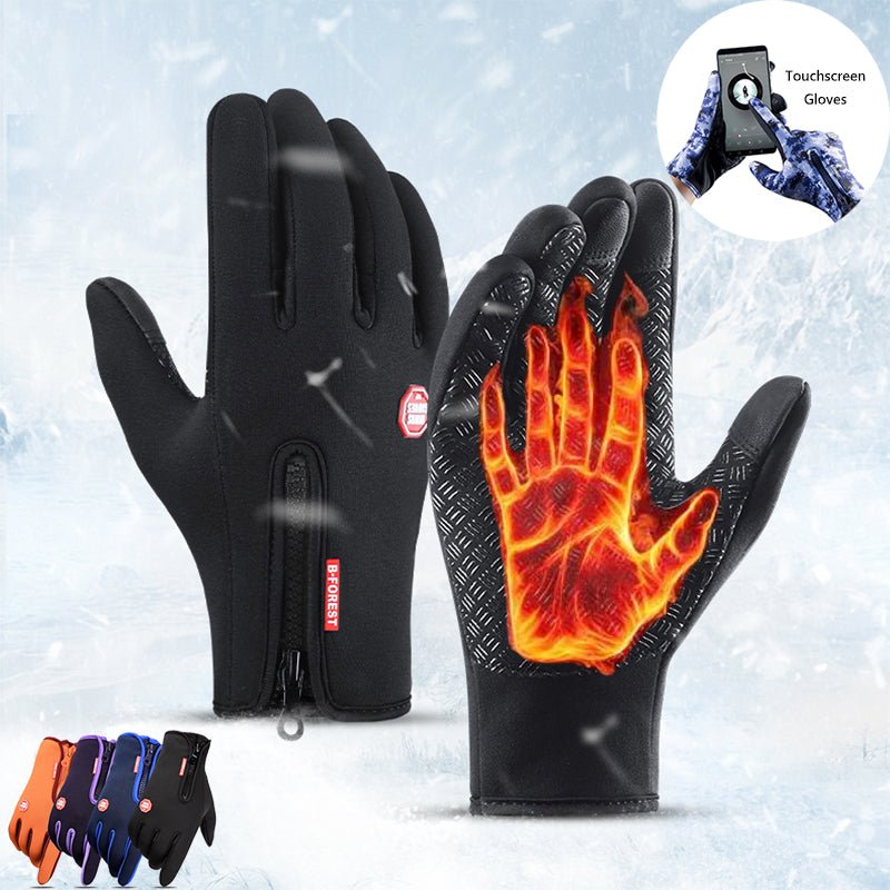 Waterproof Winter Gloves - Touchscreen Fleece - Lined Motorcycle & Sports Gloves - product type - NovaVisio