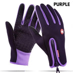 Waterproof Winter Gloves - Touchscreen Fleece - Lined Motorcycle & Sports Gloves - product type - NovaVisio
