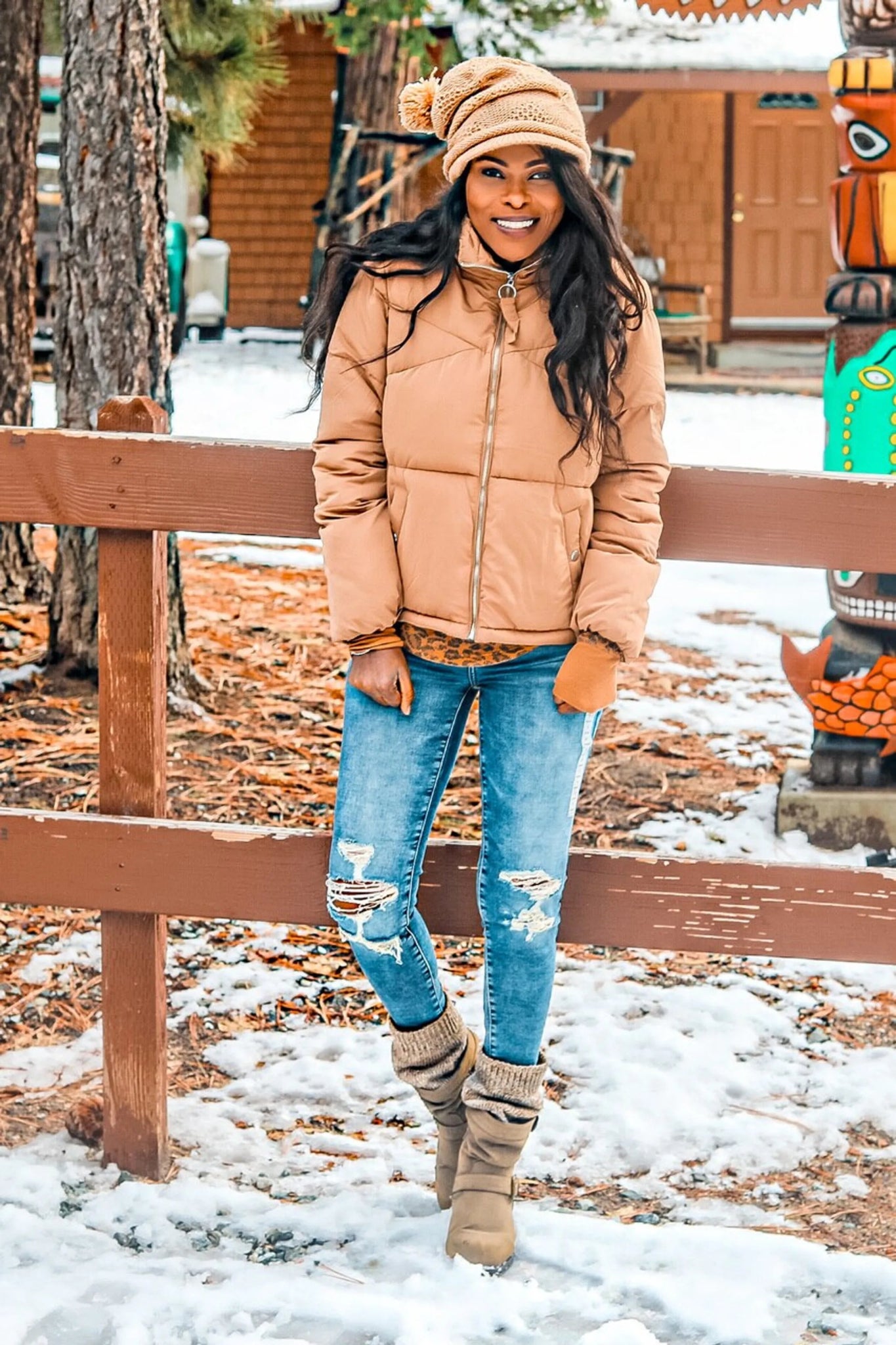 Winter Wish Puffer Jacket Brown - product type - NovaVisio