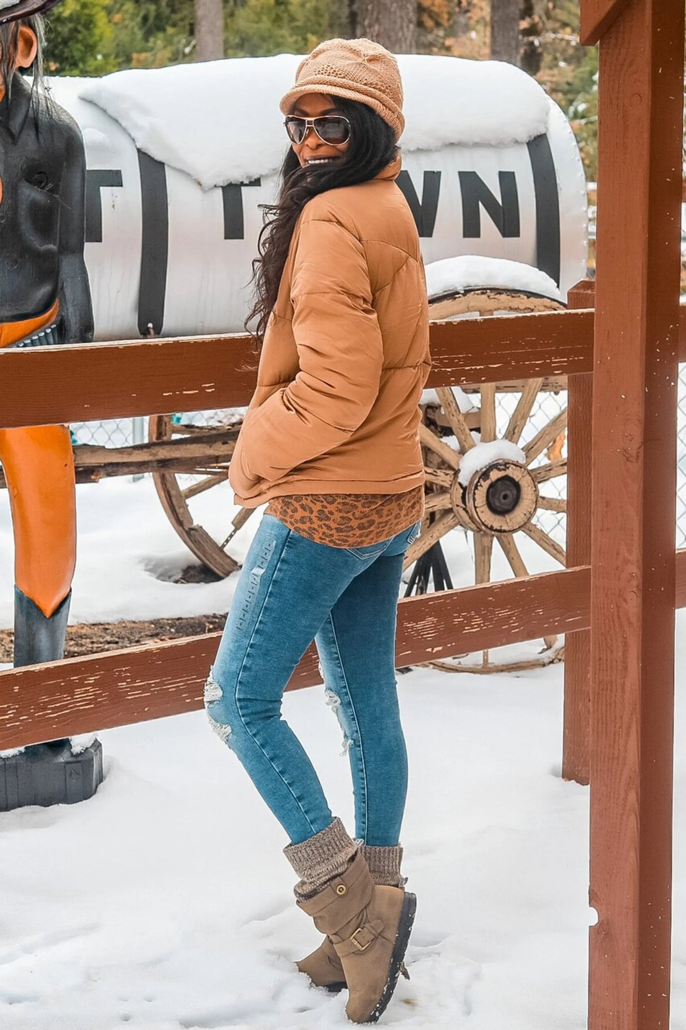 Winter Wish Puffer Jacket Brown - product type - NovaVisio