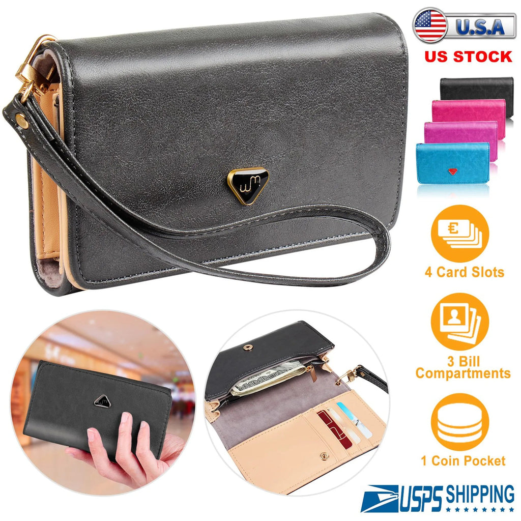 Women Wristlet Wallet PU Leather Lady Purse Credit Card Holder - product type - NovaVisio