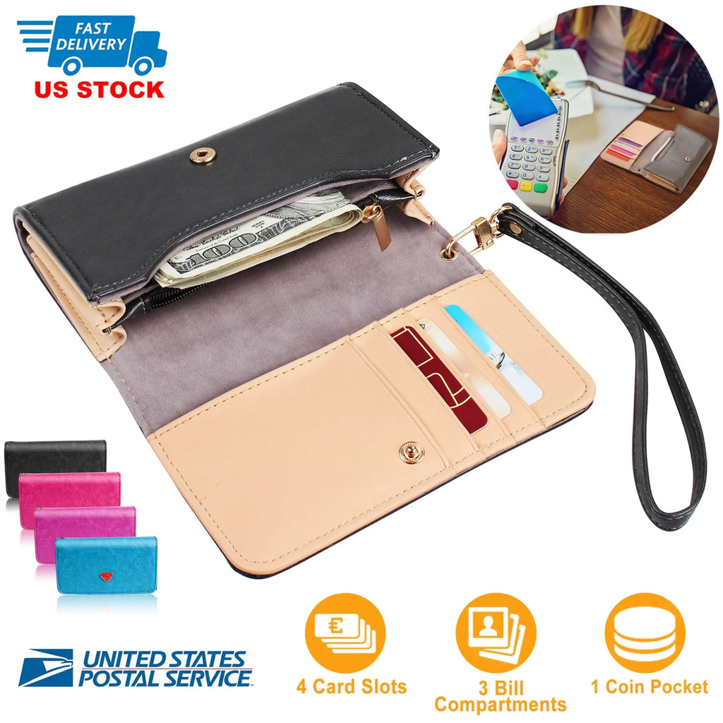 Women Wristlet Wallet PU Leather Lady Purse Credit Card Holder - product type - NovaVisio