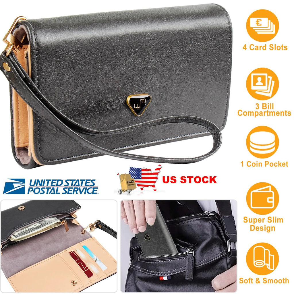 Women Wristlet Wallet PU Leather Lady Purse Credit Card Holder - product type - NovaVisio