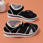 Women's Mesh Cross - Strap Sandals - Velcro Thick Sole Beach Flats - product type - NovaVisio