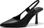Women's Slingback Kitten Heels - Pointed Toe Dress Pumps for Party & Office - product type - NovaVisio