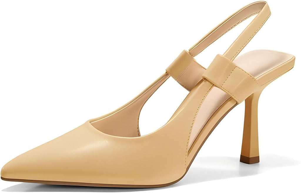 Women's Slingback Kitten Heels - Pointed Toe Dress Pumps for Party & Office - product type - NovaVisio