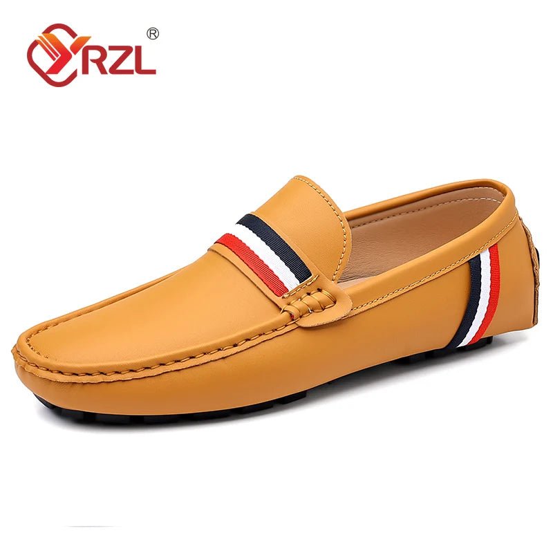 YRZL Loafers Men Shoes Slip on Moccasins Mens Breathable Black Brown Casual Shoes Luxury Brand Loafers Driving Shoes for Men - product type - NovaVisio