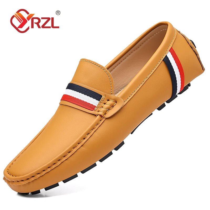 YRZL Loafers Men Shoes Slip on Moccasins Mens Breathable Black Brown Casual Shoes Luxury Brand Loafers Driving Shoes for Men - product type - NovaVisio