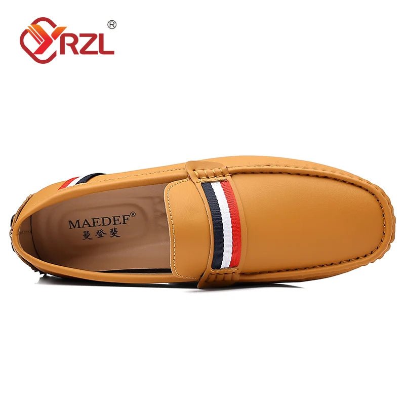YRZL Loafers Men Shoes Slip on Moccasins Mens Breathable Black Brown Casual Shoes Luxury Brand Loafers Driving Shoes for Men - product type - NovaVisio