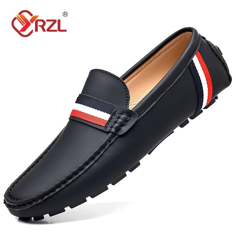 YRZL Loafers Men Shoes Slip on Moccasins Mens Breathable Black Brown Casual Shoes Luxury Brand Loafers Driving Shoes for Men - product type - NovaVisio