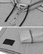 ZIMEGO Men's Thermal Long Sleeve Lightweight Fashion Hooded Henley - product type - NovaVisio