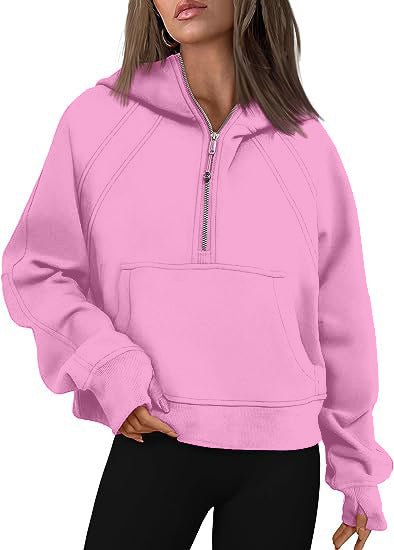 Zipper Hoodies Sweatshirts With Pocket Loose Sport Tops Long Sleeve Pullover Sweaters Winter Fall Outfits Women Clothing - product type - NovaVisio