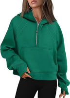 Zipper Hoodies Sweatshirts With Pocket Loose Sport Tops Long Sleeve Pullover Sweaters Winter Fall Outfits Women Clothing - product type - NovaVisio