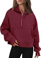 Zipper Hoodies Sweatshirts With Pocket Loose Sport Tops Long Sleeve Pullover Sweaters Winter Fall Outfits Women Clothing - product type - NovaVisio