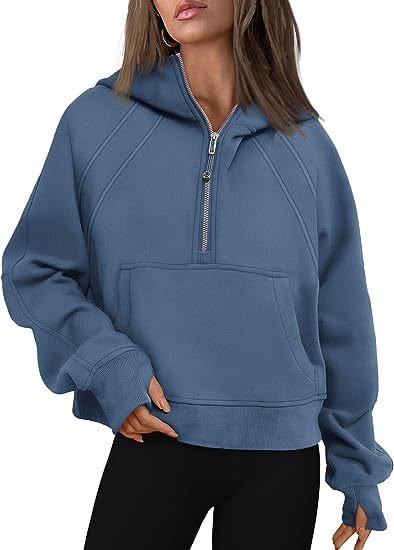 Zipper Hoodies Sweatshirts With Pocket Loose Sport Tops Long Sleeve Pullover Sweaters Winter Fall Outfits Women Clothing - product type - NovaVisio