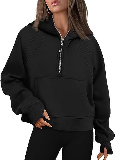 Zipper Hoodies Sweatshirts With Pocket Loose Sport Tops Long Sleeve Pullover Sweaters Winter Fall Outfits Women Clothing - product type - NovaVisio