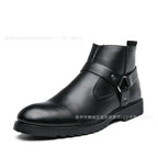 Zipper Pointed British Style High - top Large Size Leather Boots - product type - NovaVisio