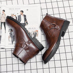 Zipper Pointed British Style High - top Large Size Leather Boots - product type - NovaVisio